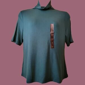 Banana Republic Soft Luxe 3/4 Sleeve Mock neck Top in Forest Green NWT, Size XL